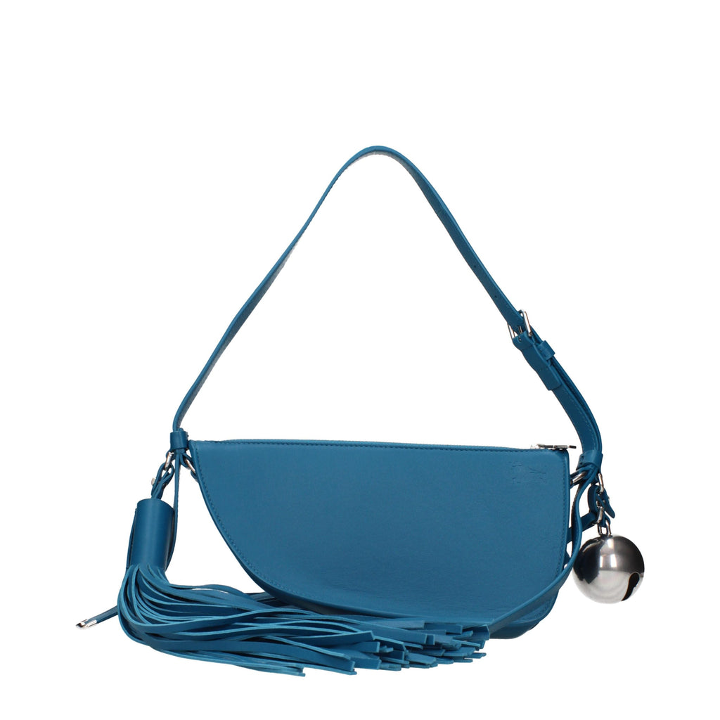 Burberry Blue Leather Shoulder Bag