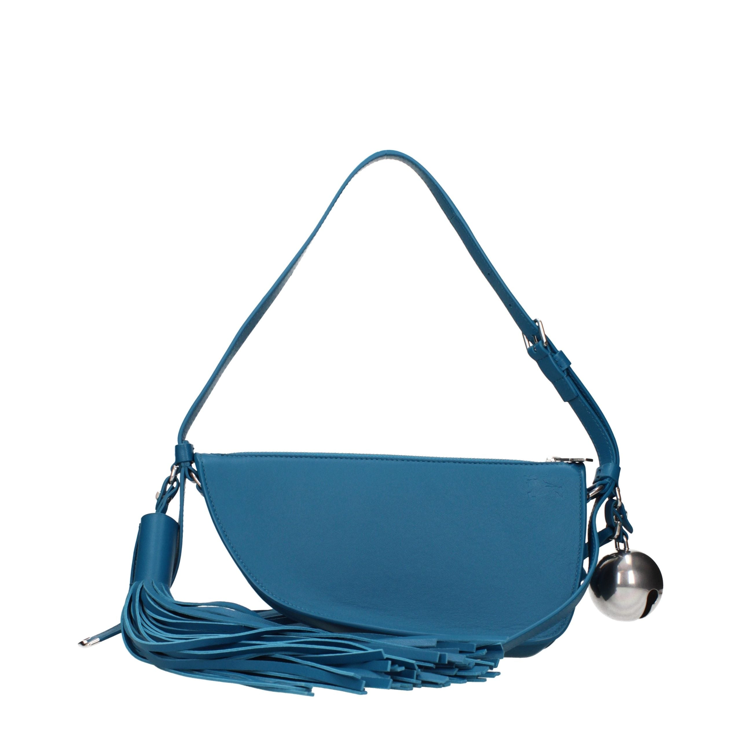 Burberry Blue Leather Shoulder Bag