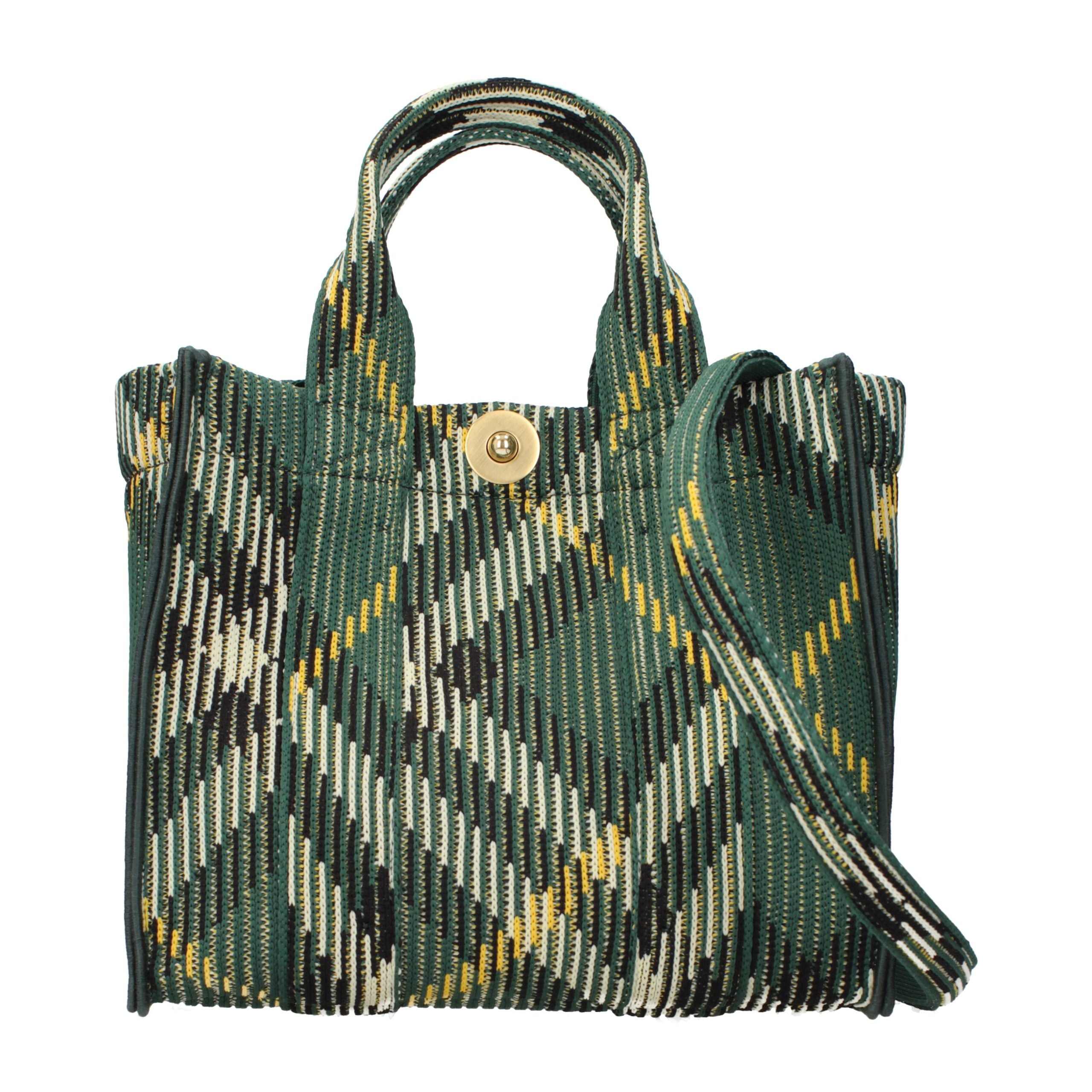 Burberry Green Fabric Handbag