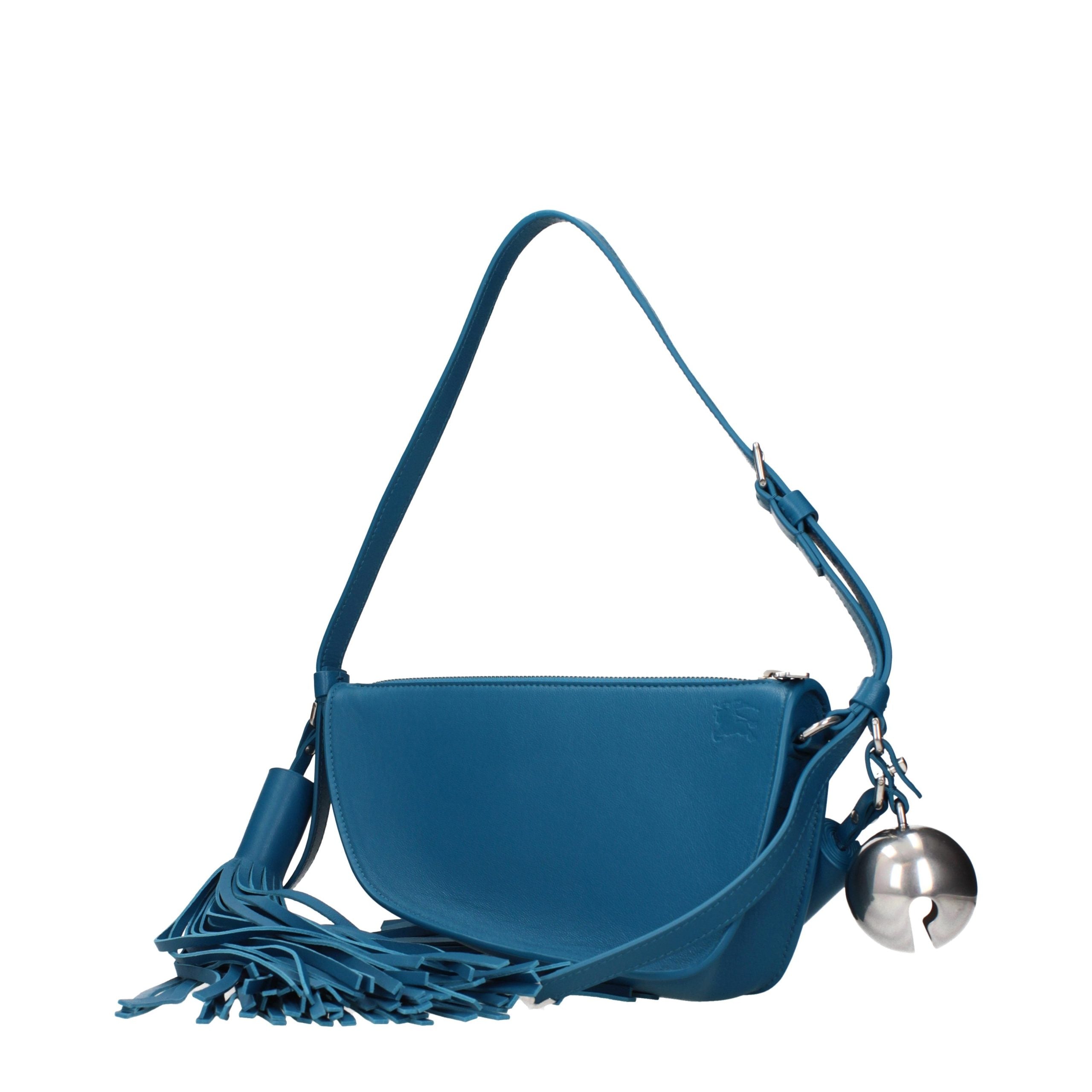 Burberry Blue Leather Shoulder Bag