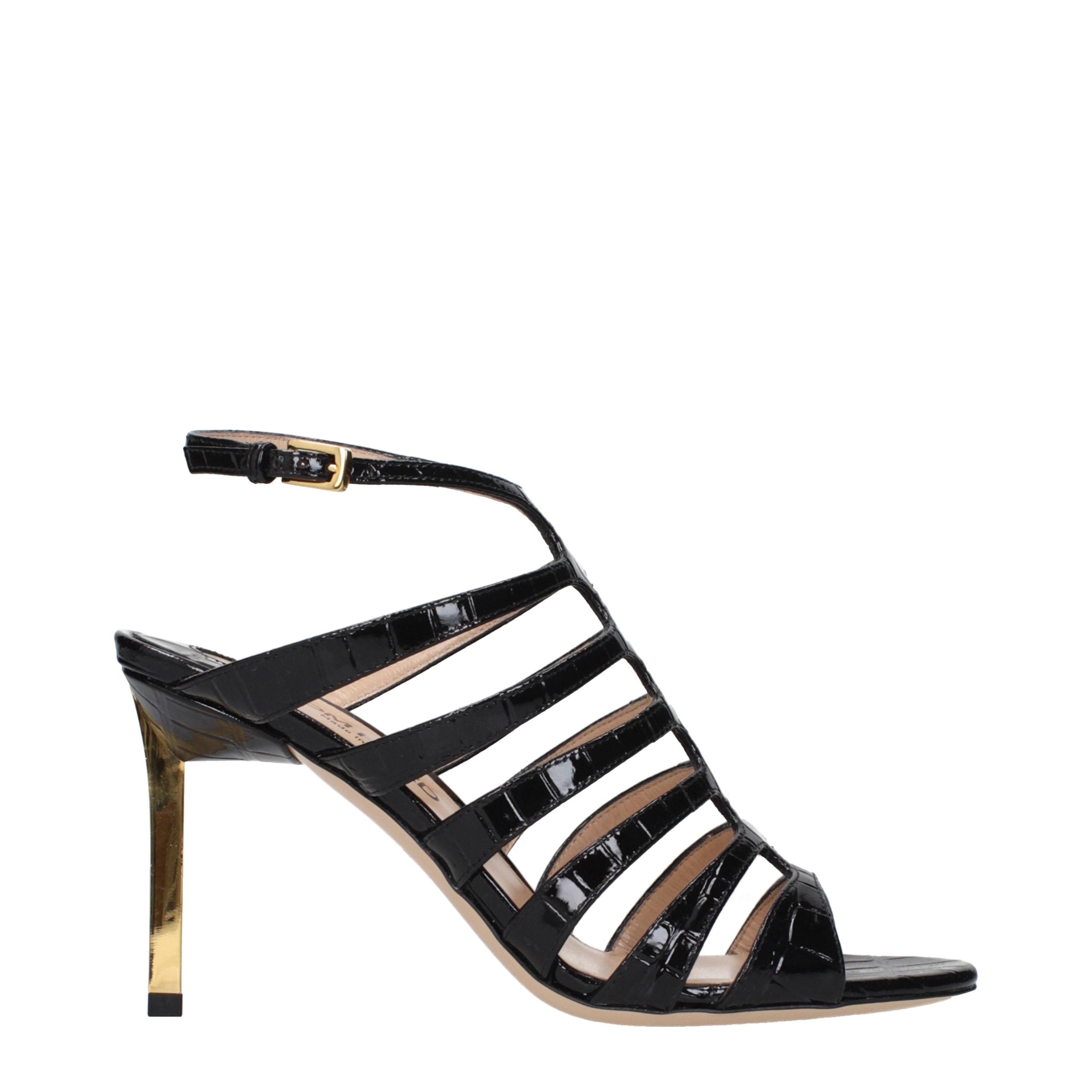 Tom Ford Black Leather Stiletto Heel Sandals