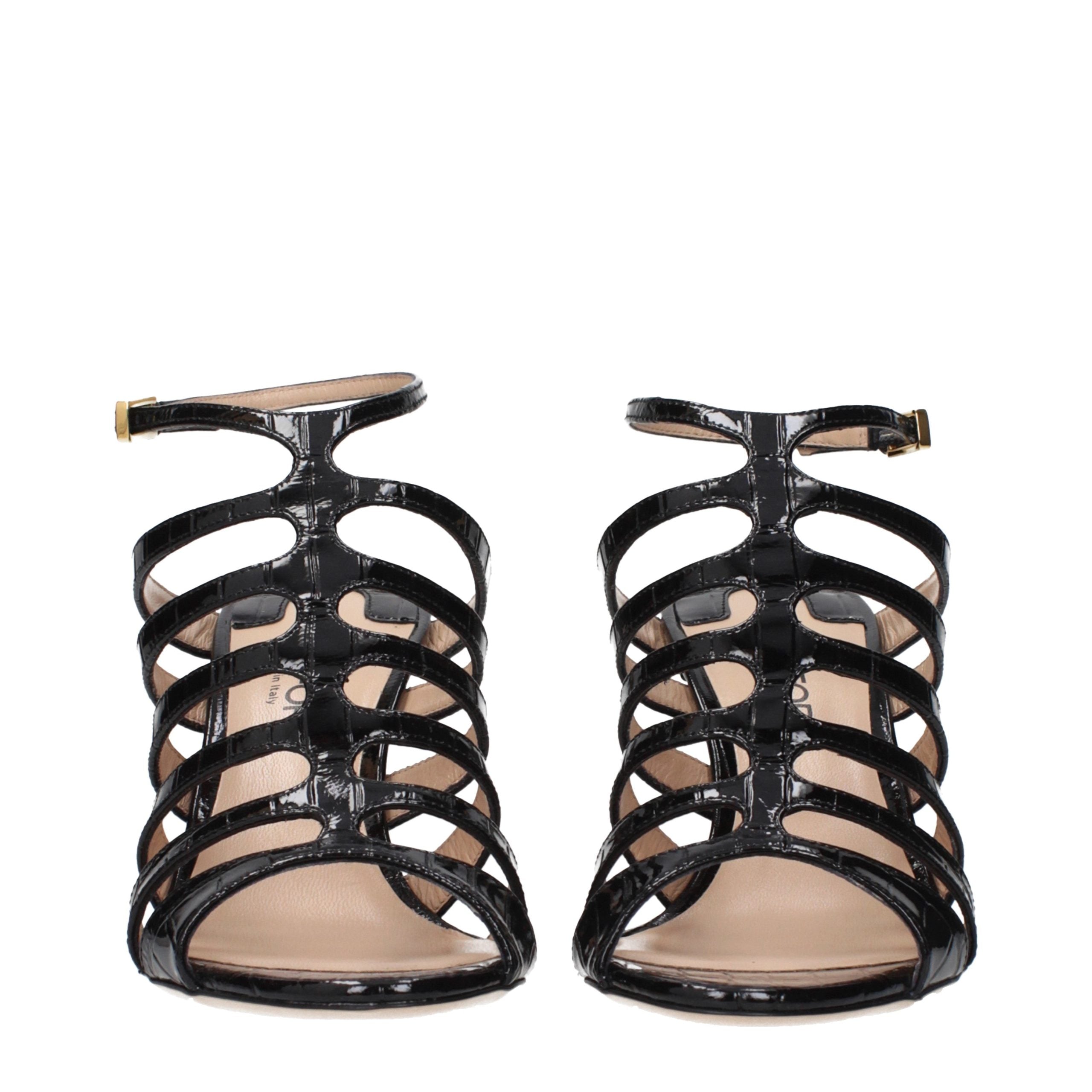 Tom Ford Black Leather Stiletto Heel Sandals