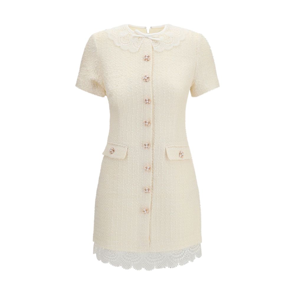 Self-Portrait Beige Polyester Casual Dress