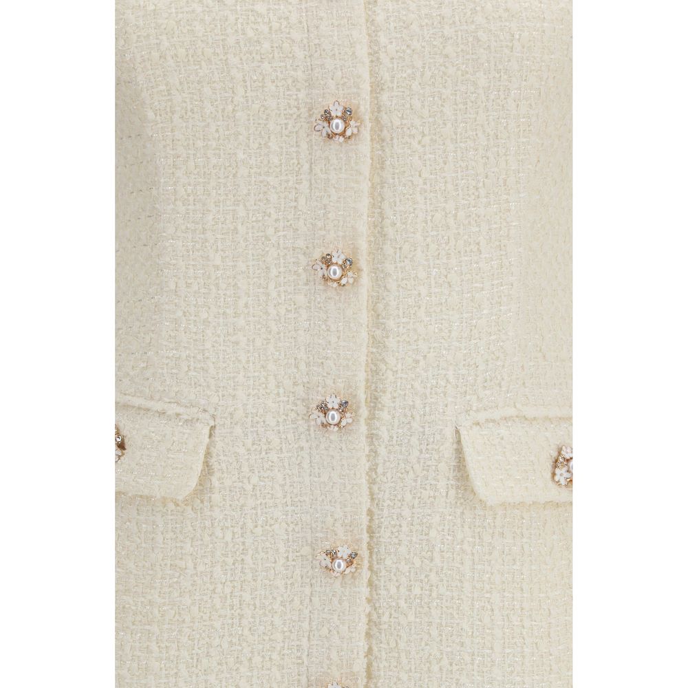 Self-Portrait Beige Polyester Casual Dress