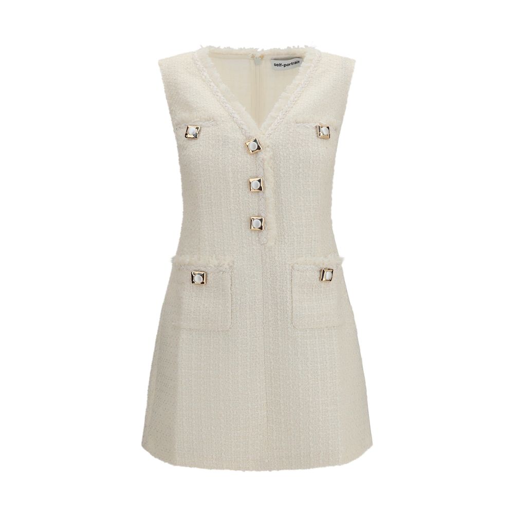 Self-Portrait Beige Polyamide Casual Dress