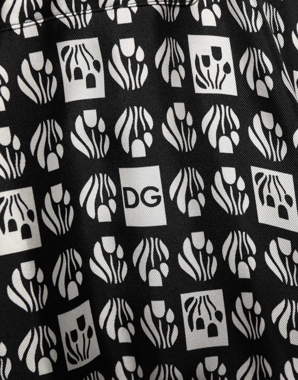 Dolce & Gabbana Black White Silk Men Wrap Robe Coat Jacket