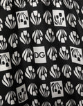 Dolce & Gabbana Black White Silk Men Wrap Robe Coat Jacket