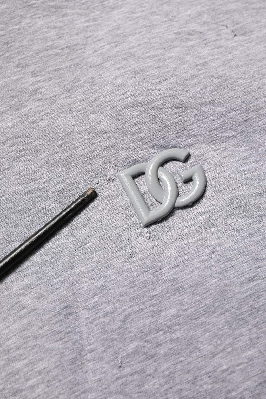 Dolce & Gabbana Gray Cotton Logo Hooded Sweatshirt Sweater