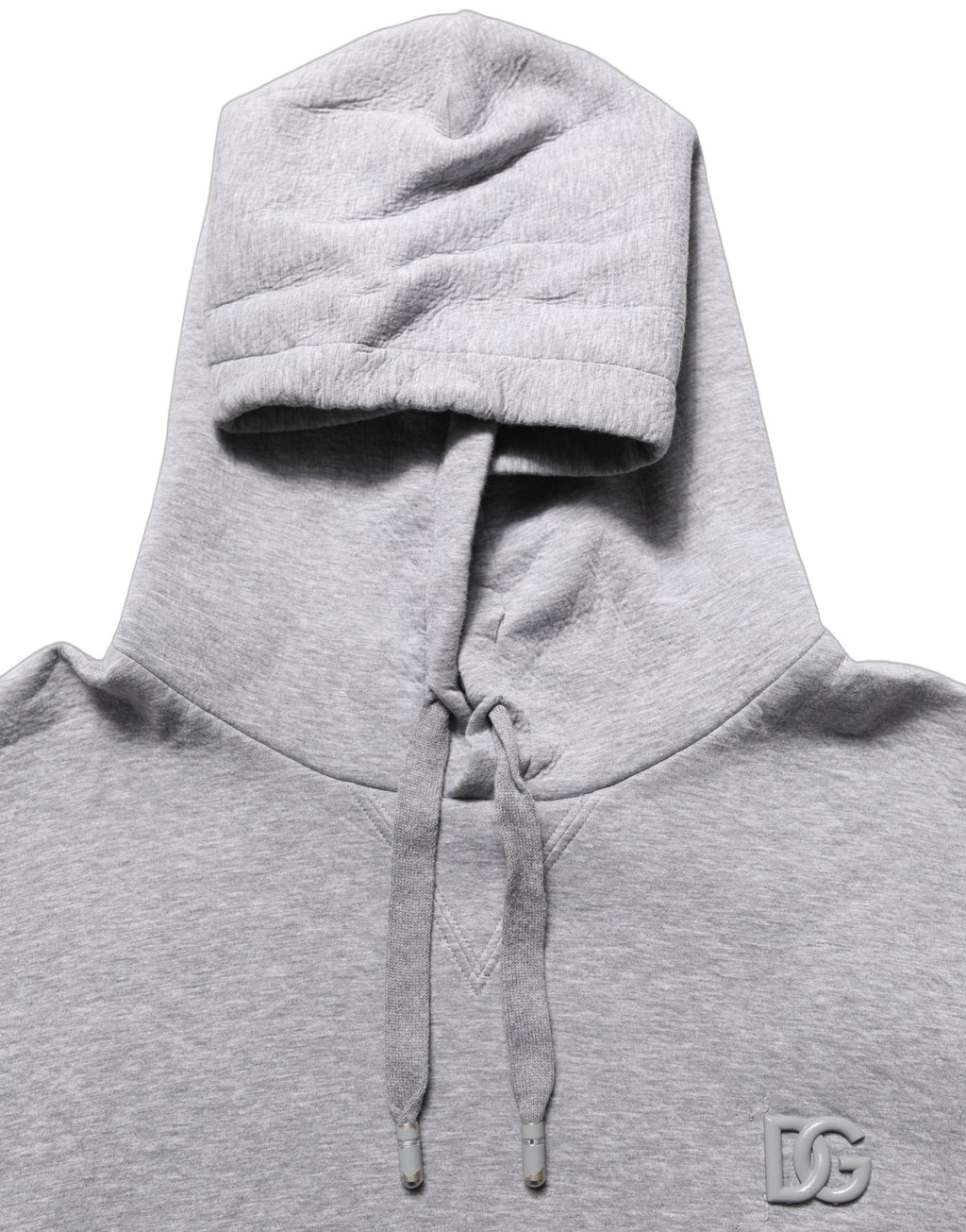 Dolce & Gabbana Gray Cotton Logo Hooded Sweatshirt Sweater