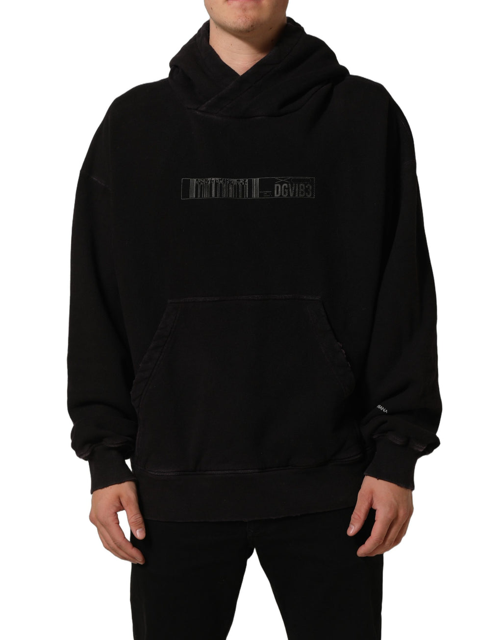 Dolce & Gabbana Black Cotton DGVIB3 Hooded Sweatshirt Sweater