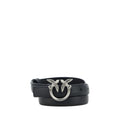 PINKO Black Calf Leather Bos Taurus Regular Belt