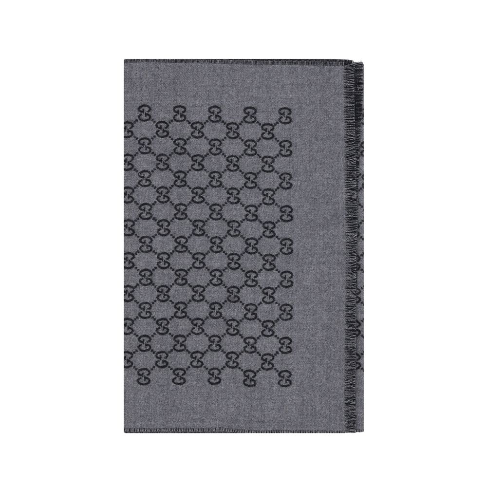 Gucci Gray Wool Oves Aries Scarf