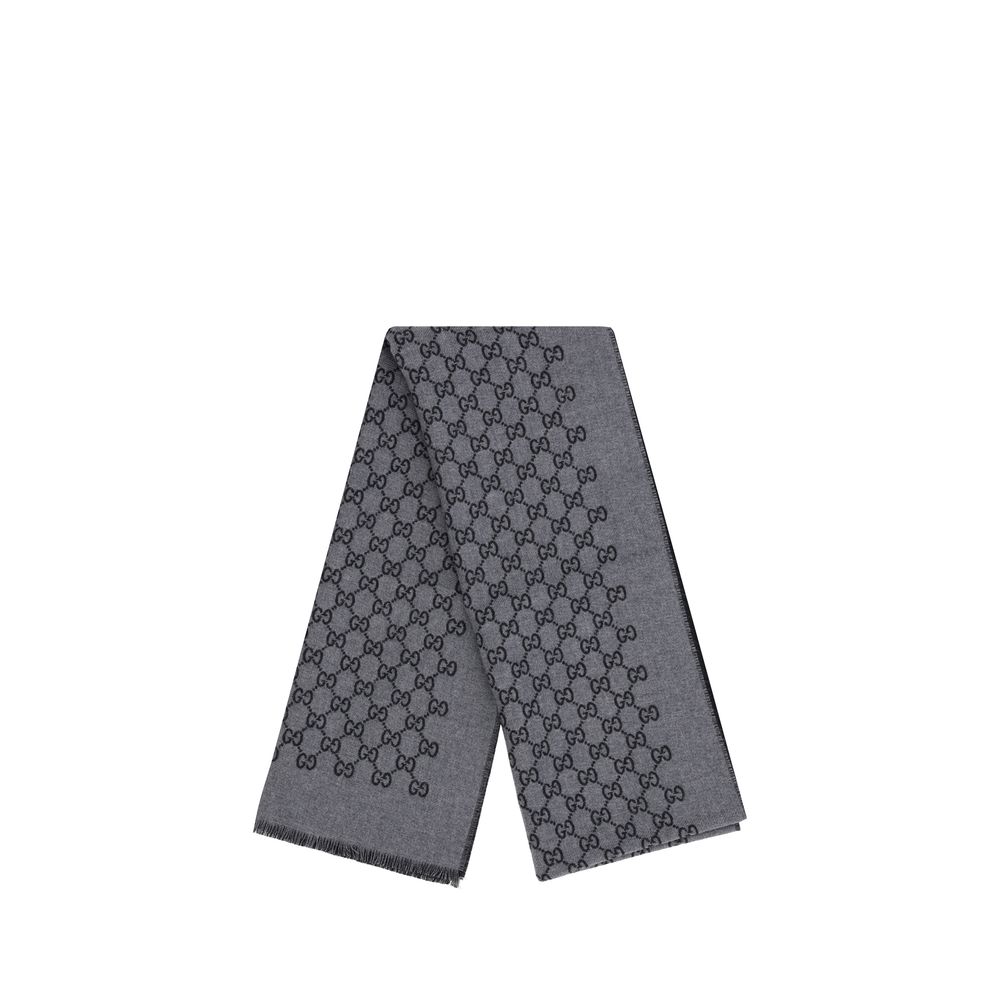 Gucci Gray Wool Oves Aries Scarf