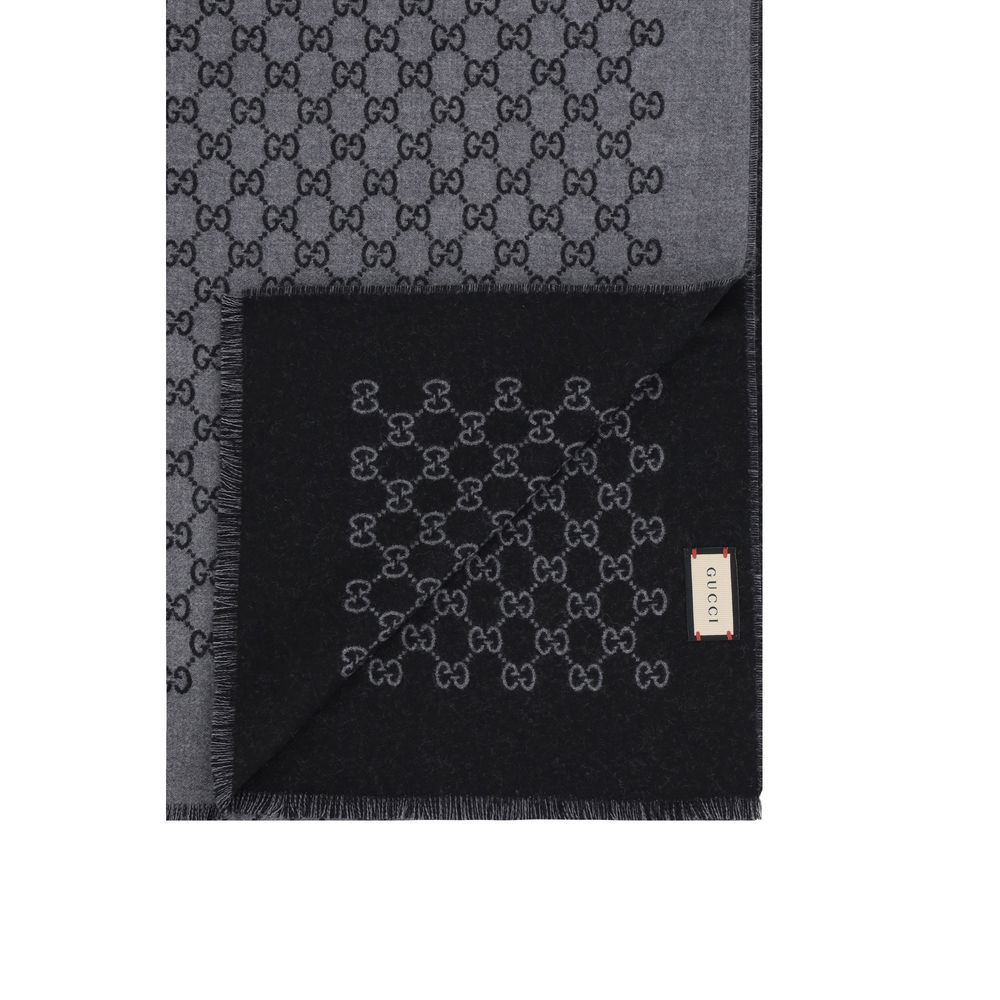 Gucci Gray Wool Oves Aries Scarf