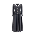 Self-Portrait Gray Polyamide Casual Dress