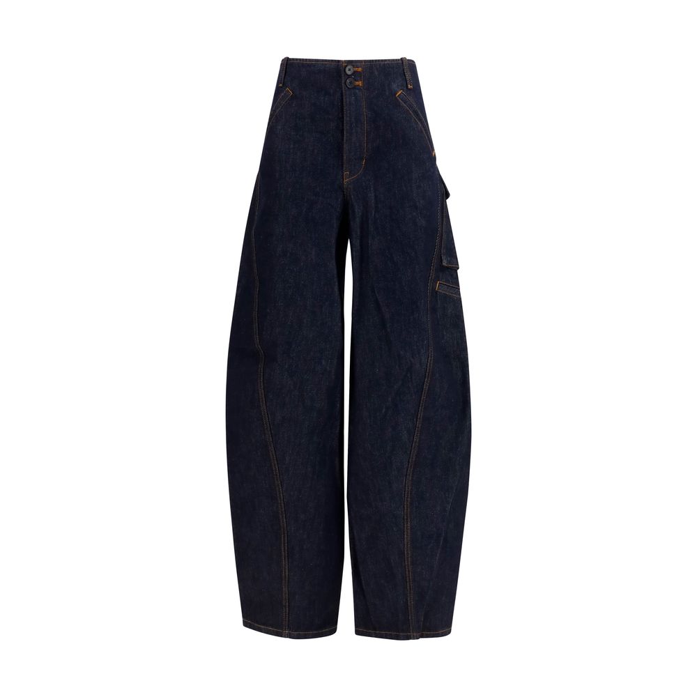 Self-Portrait Blue Cotton Cargo Pants