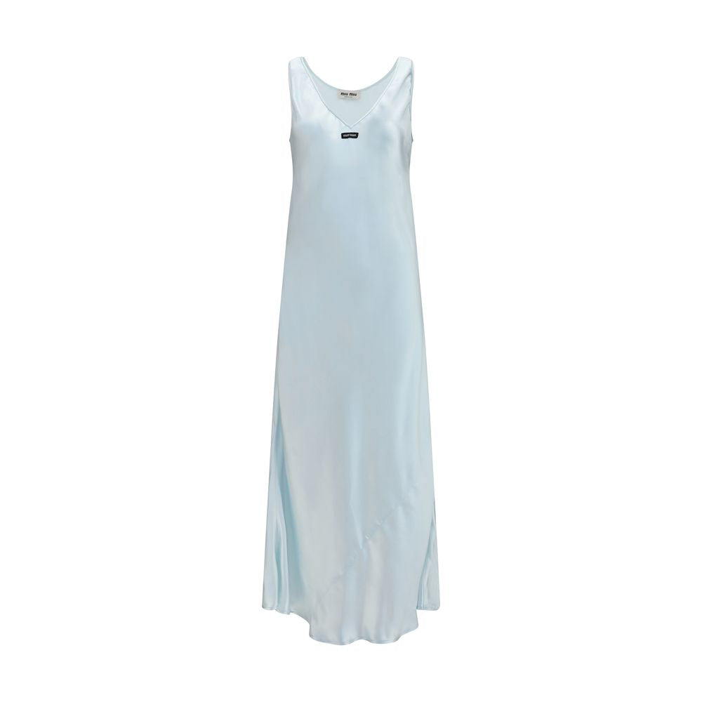 Miu Miu Blue Viscose Casual Dress