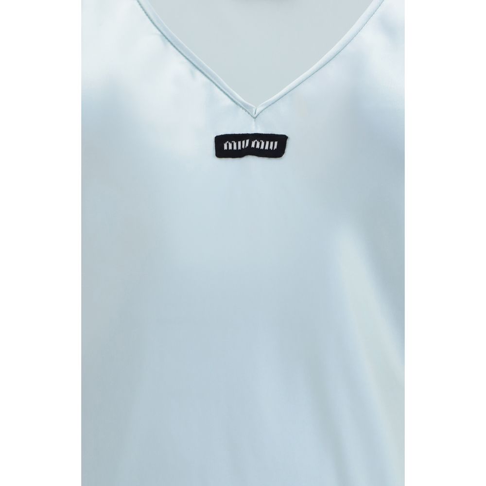 Miu Miu Blue Viscose Casual Dress