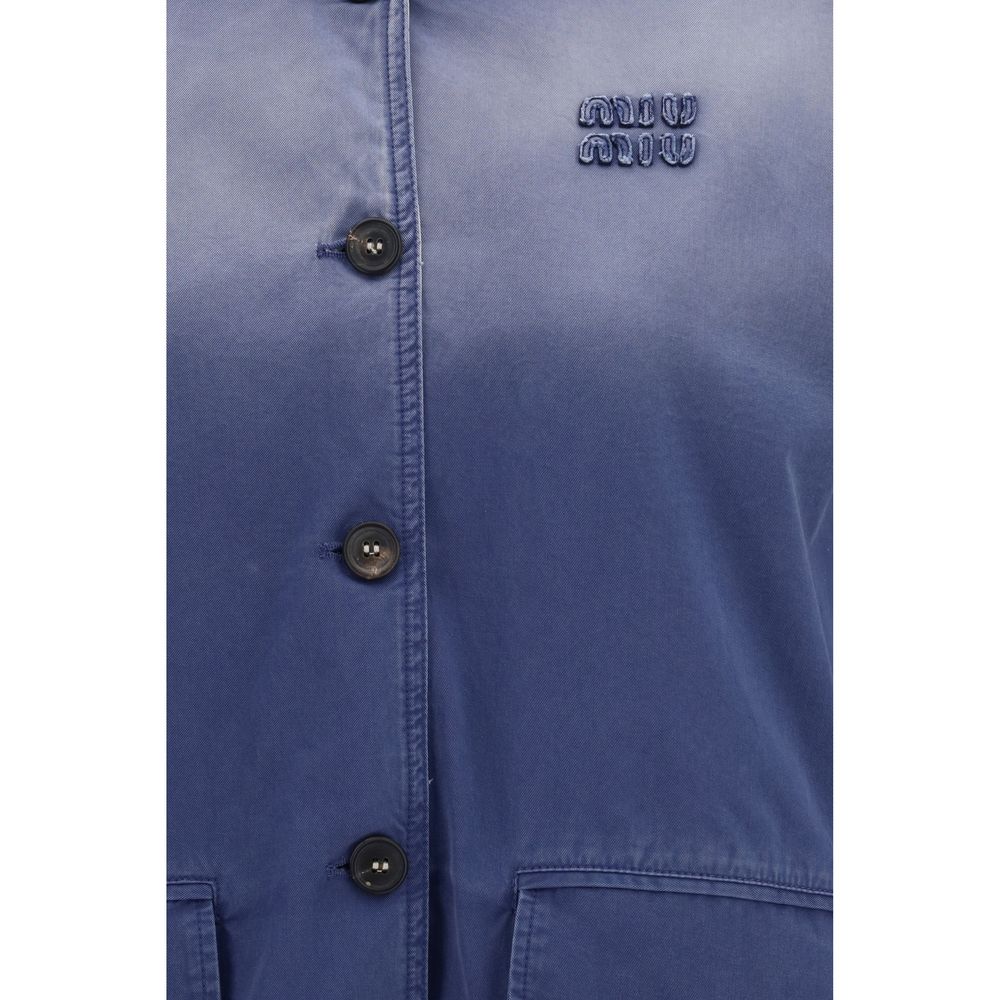 Miu Miu Blue Cotton Bomber