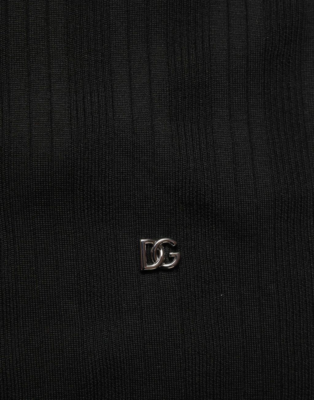 Dolce & Gabbana Black Silk Blend Henley Pullover Men Sweater