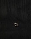 Dolce & Gabbana Black Silk Blend Henley Pullover Men Sweater