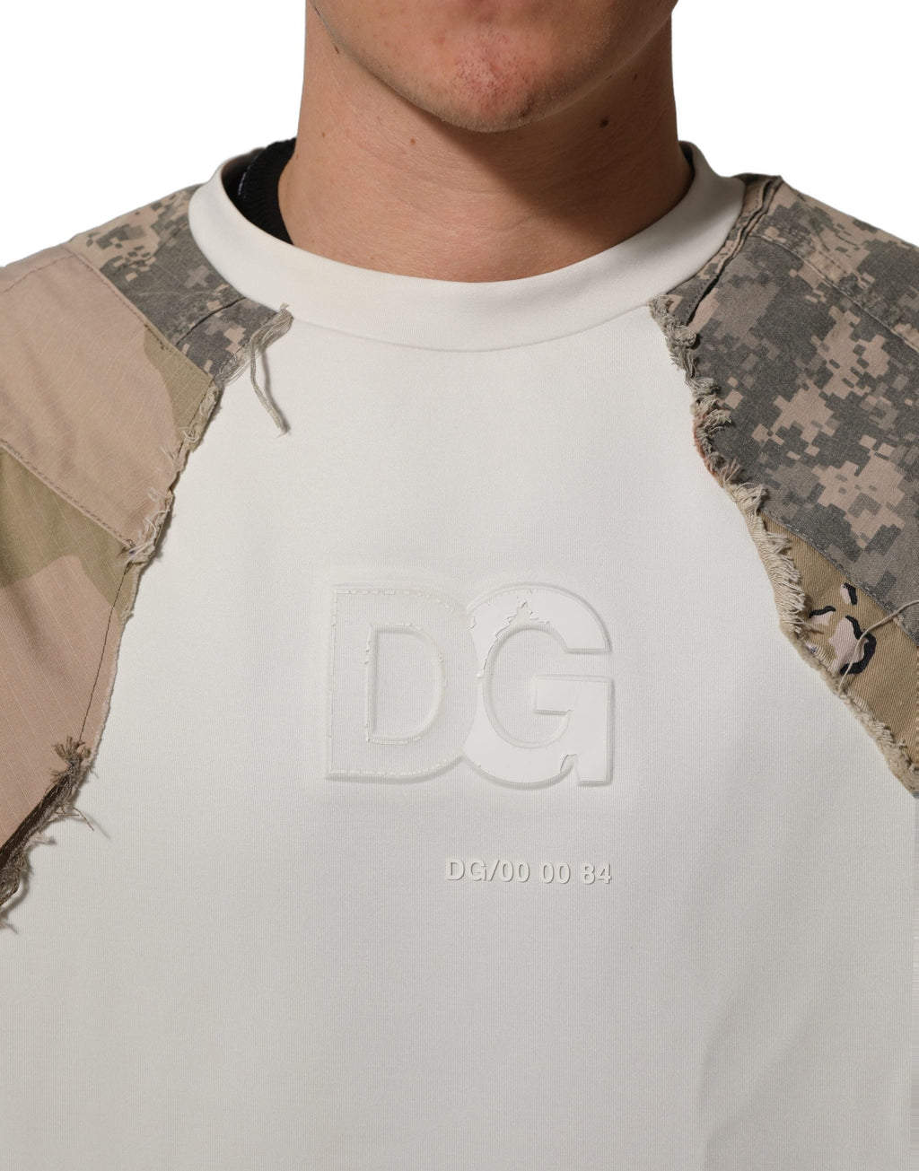 Dolce & Gabbana Multicolor Camo Patchwork Sweatshirt Sweater