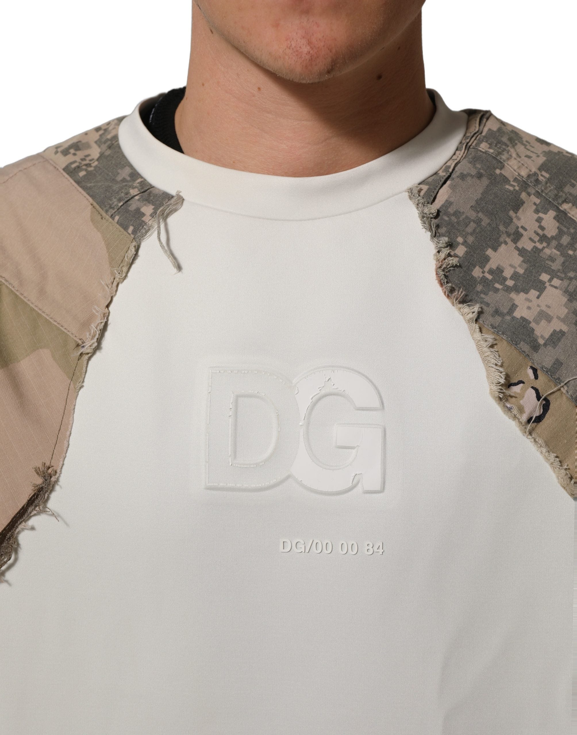 Dolce & Gabbana Multicolor Camo Patchwork Sweatshirt Sweater