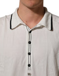 Dolce & Gabbana Black Leaf Print Silk Men Crew Neck T-shirt