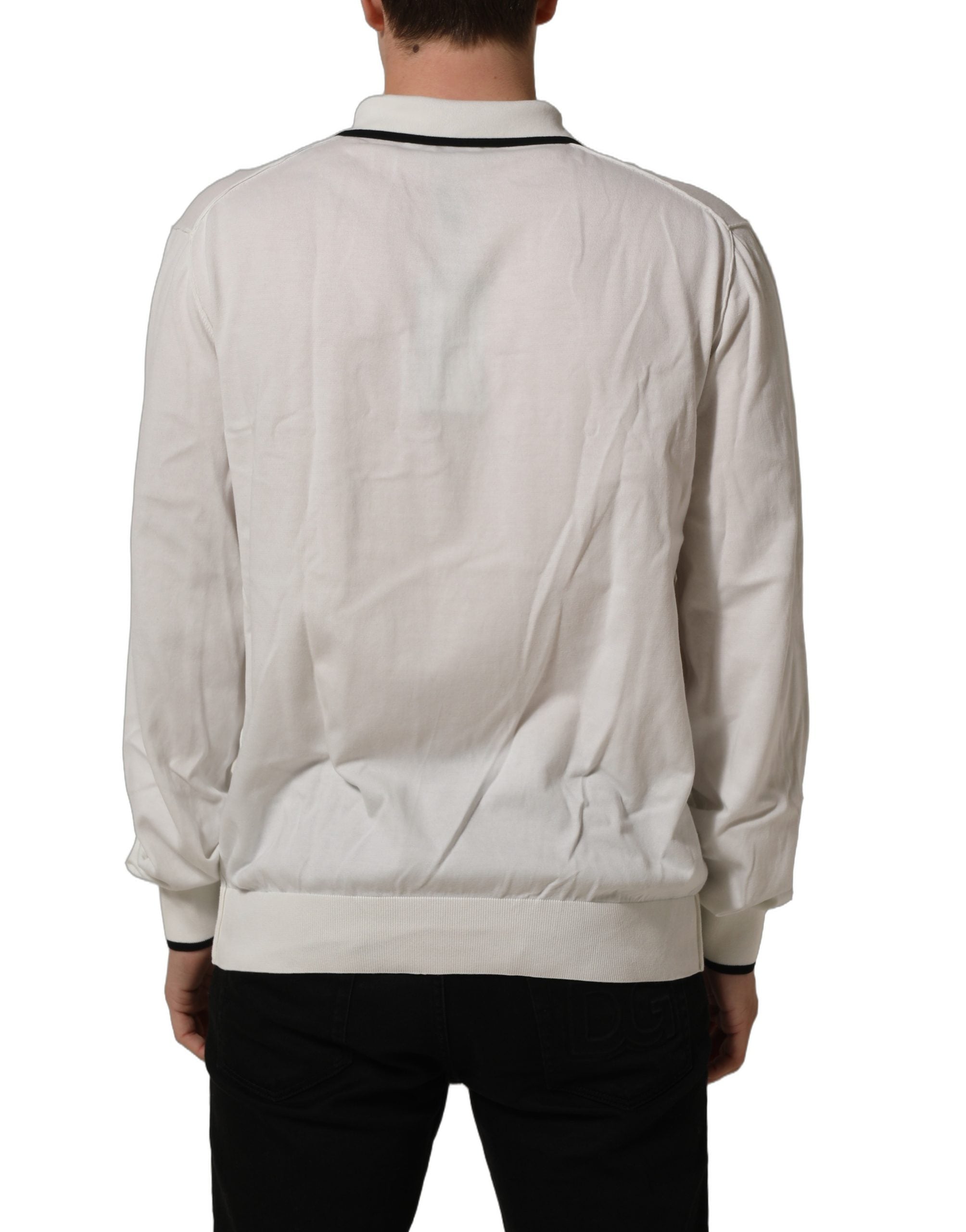 Dolce & Gabbana Black Leaf Print Silk Men Crew Neck T-shirt