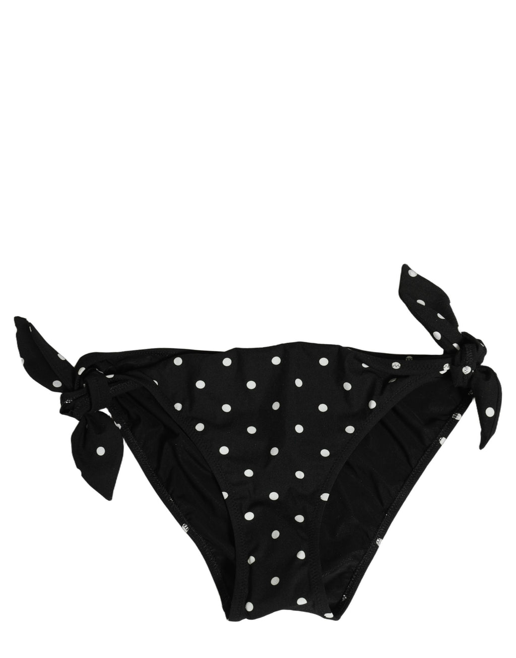Dolce & Gabbana Black Polka Dot Swimwear Beachwear Bottom Bikini