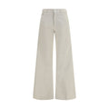 Haikure White Cotton Relaxed Fit Jeans