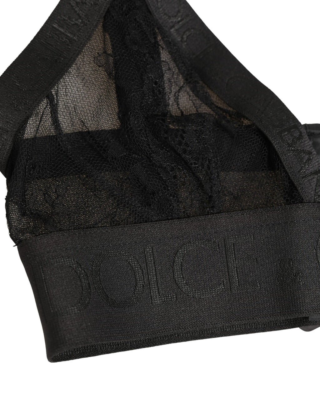 Dolce & Gabbana Black Logo Monogram Soft Cup Brassiere Underwear