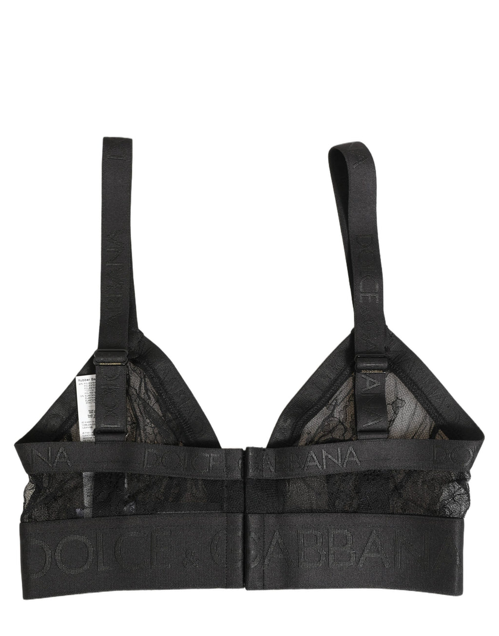 Dolce & Gabbana Black Logo Monogram Soft Cup Brassiere Underwear