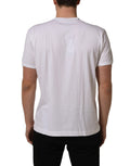 Dolce & Gabbana White Cotton Short Sleeves CrewNeck T-shirt