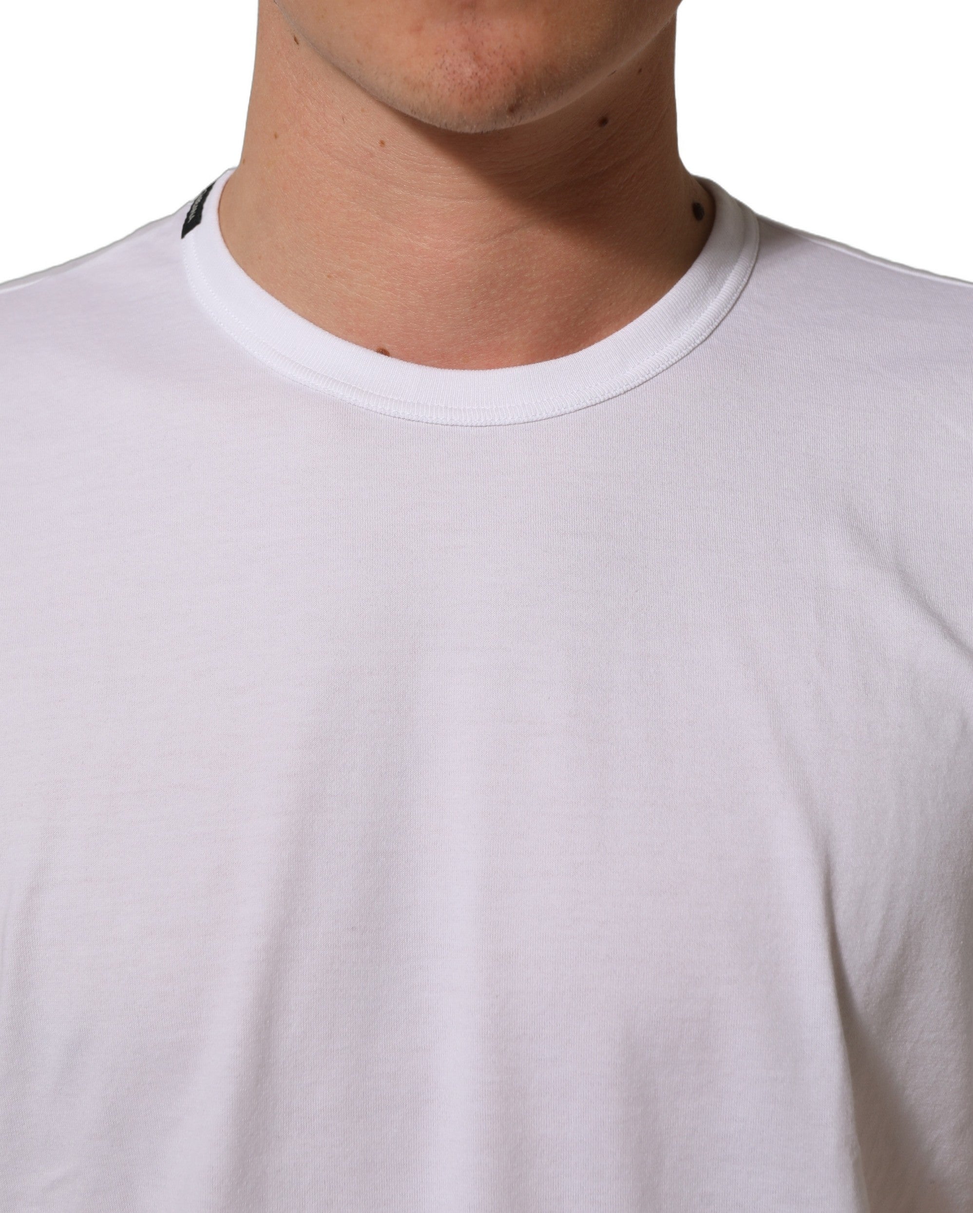 Dolce & Gabbana White Cotton Short Sleeves CrewNeck T-shirt