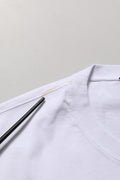 Dolce & Gabbana White Blue Stripe Cotton Short Sleeve T-shirt
