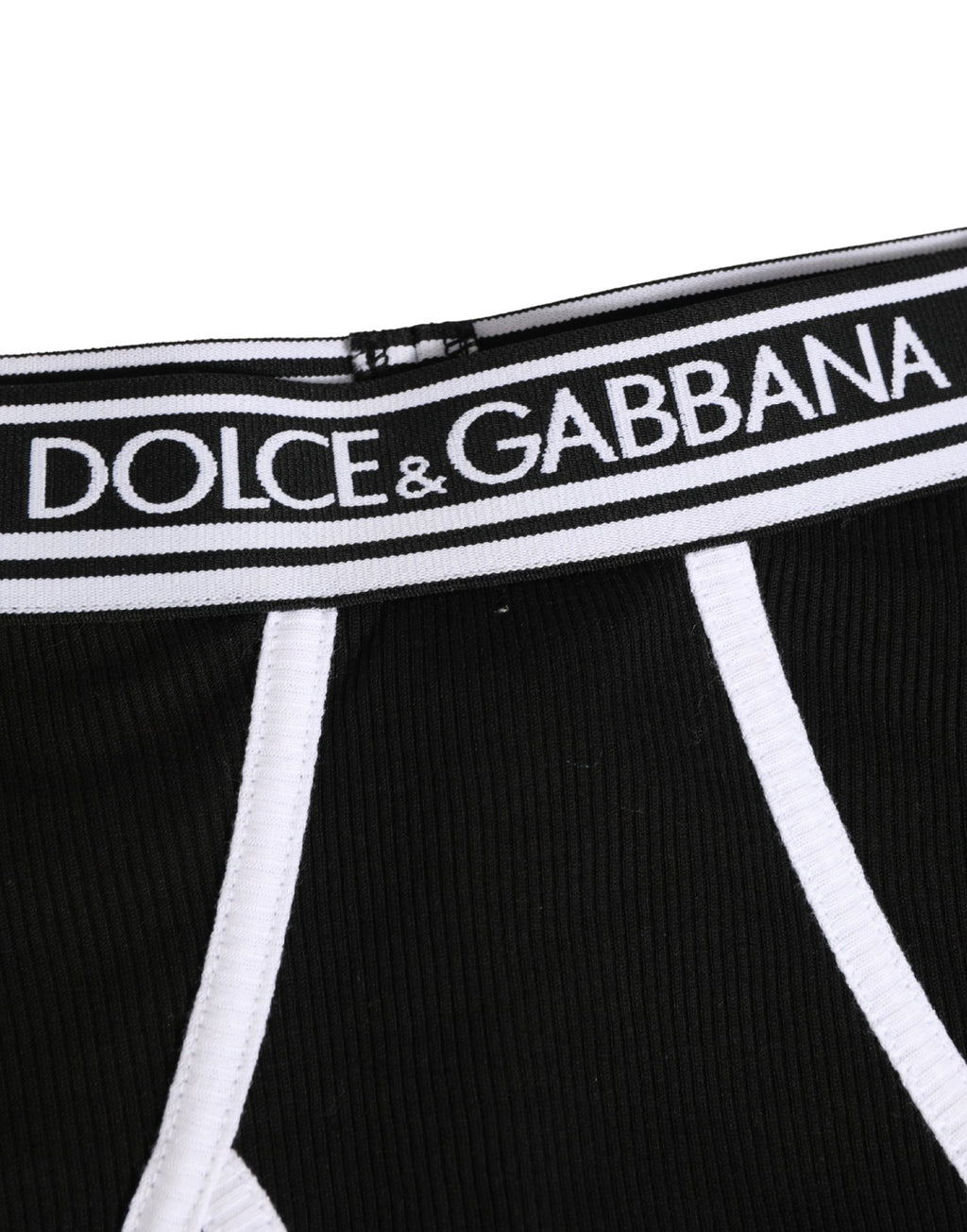 Dolce & Gabbana Black White Logo Waistband Coulotte Panty Underwear