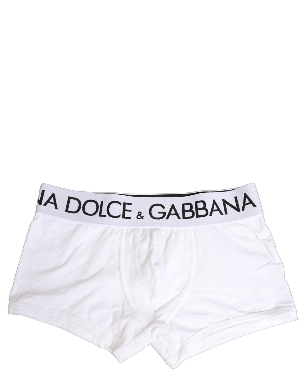 Dolce & Gabbana White Cotton Stretch Regular Boxer Underwear