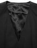 Dolce & Gabbana Black Wool Stretch Waistcoat Formal Vest