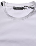 Dolce & Gabbana White Cotton Short Sleeves Crew Neck T-shirt