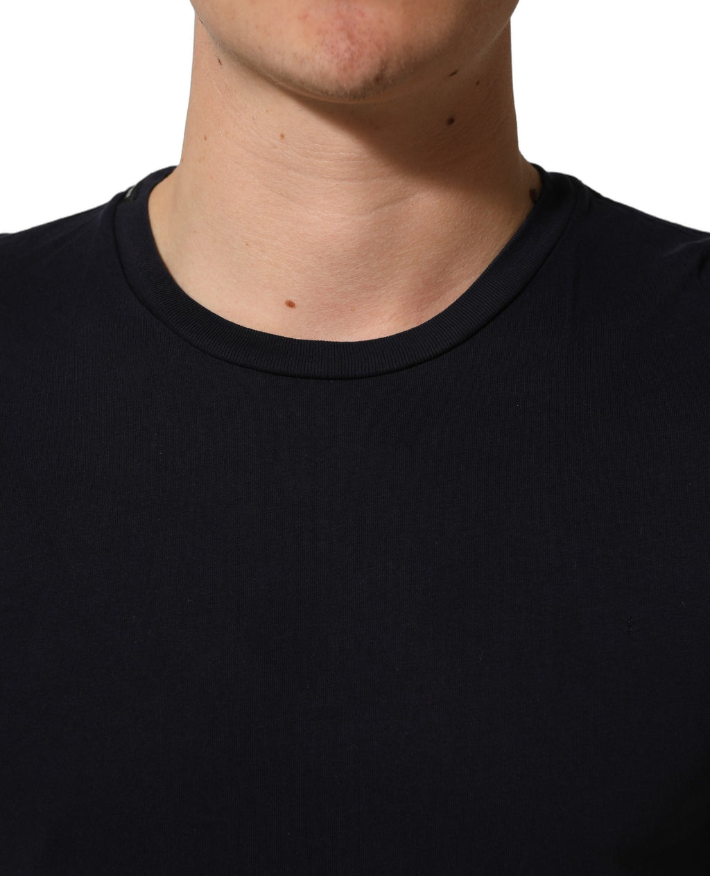 Dolce & Gabbana Black Cotton Short Sleeves Crew Neck T-shirt