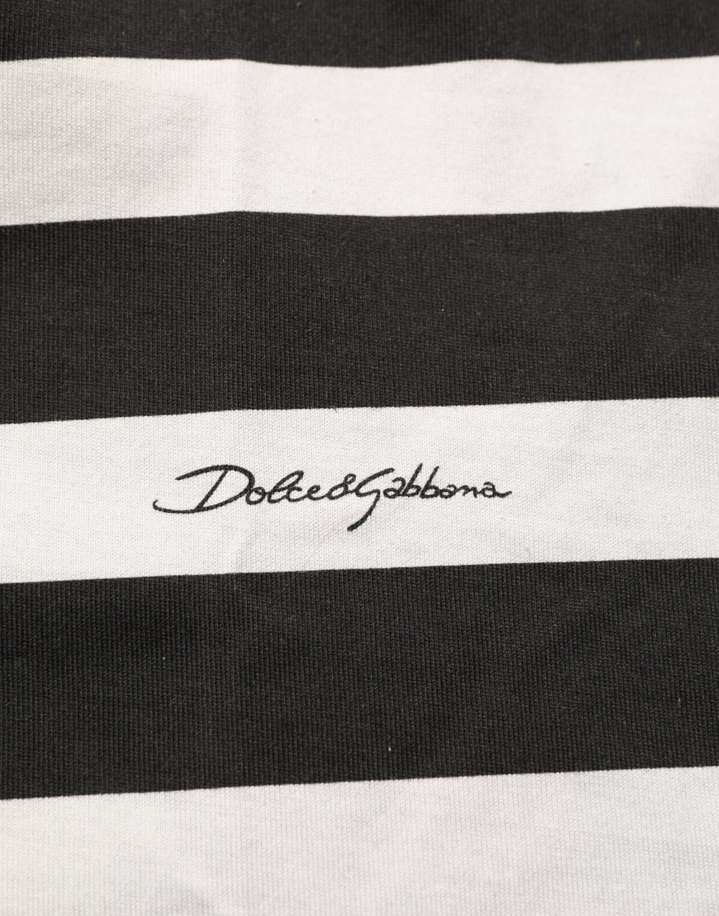 Dolce & Gabbana Black White Stripes Cotton Sleeveless T-shirt