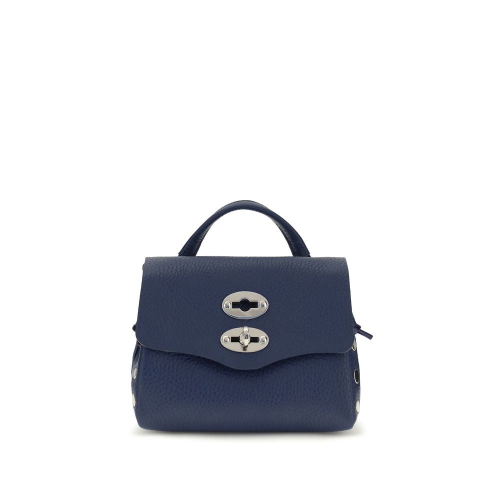 Zanellato Blue Calf Leather Bos Taurus Shoulder Bag