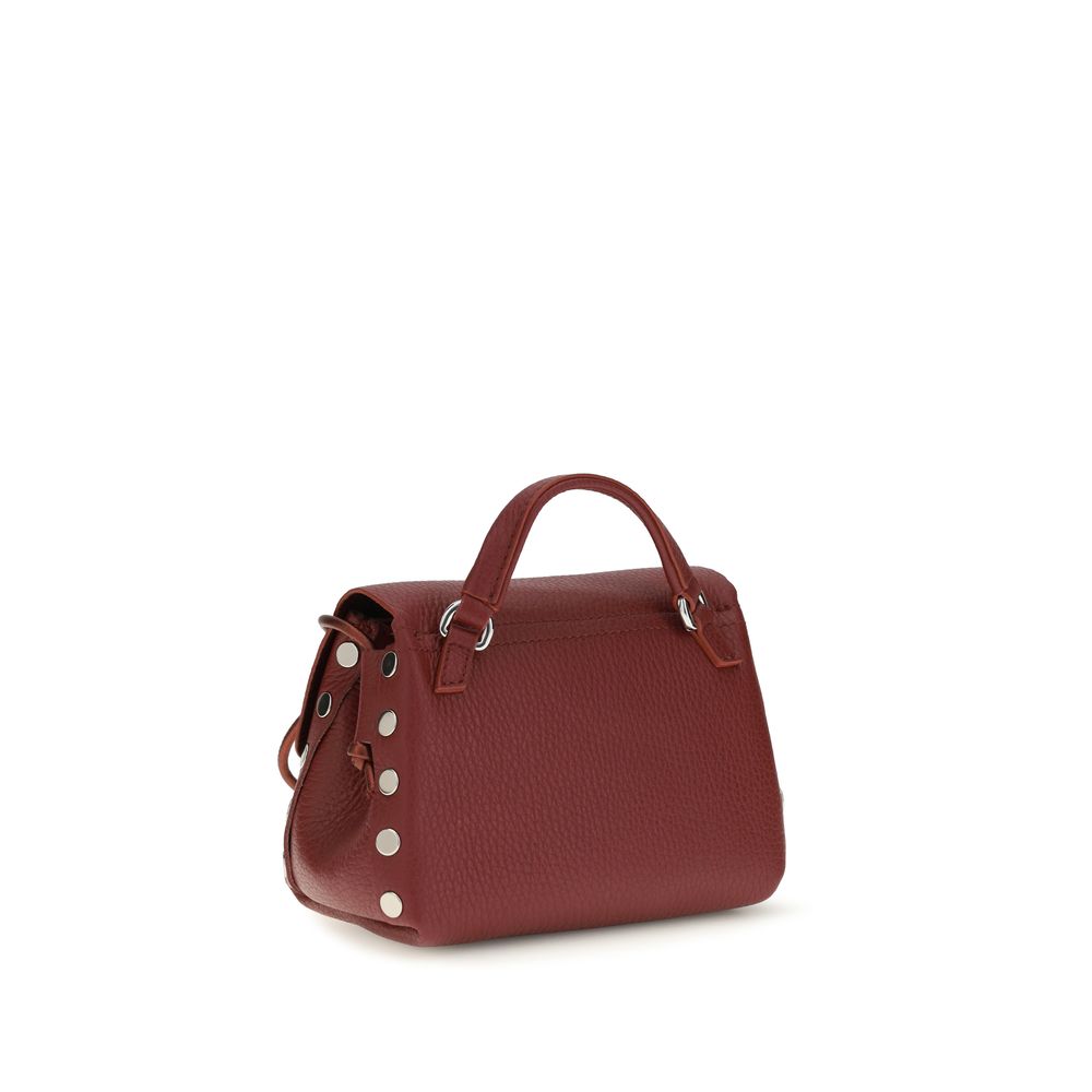 Zanellato Bordeaux Calf Leather Bos Taurus Shoulder Bag