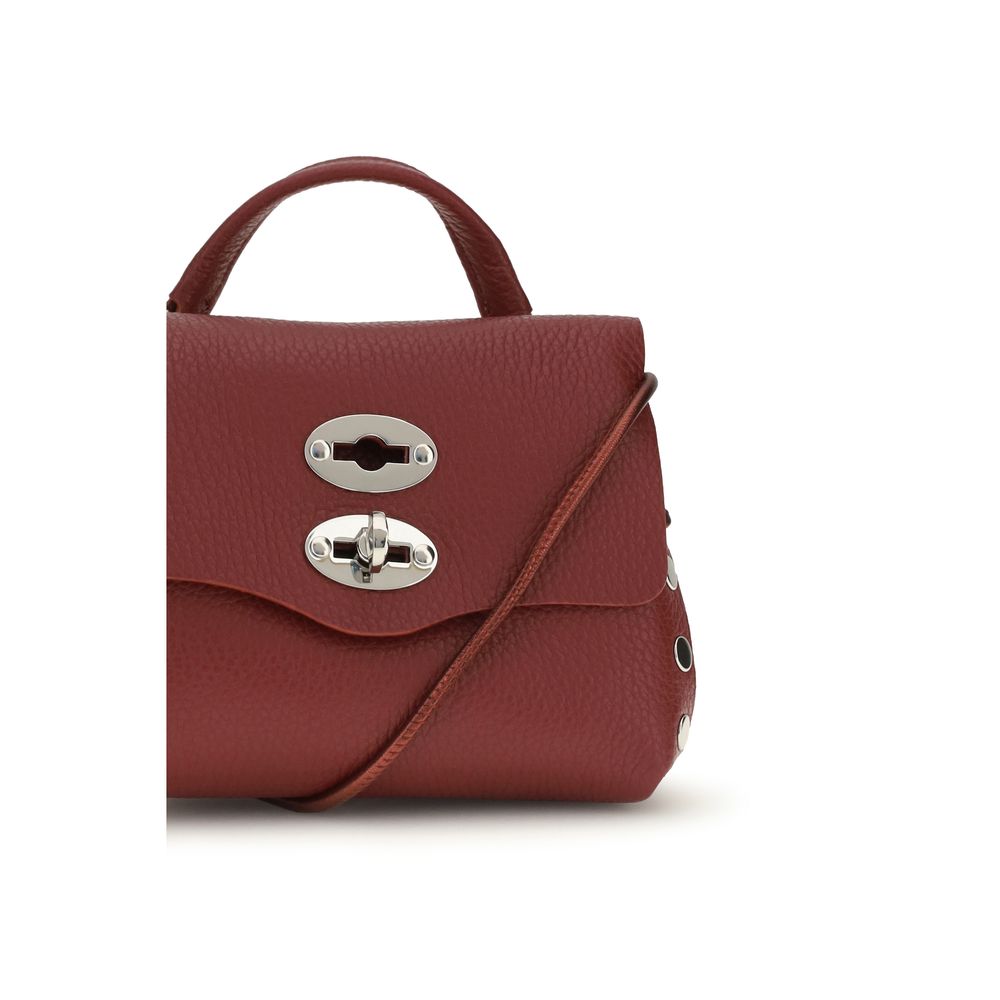 Zanellato Bordeaux Calf Leather Bos Taurus Shoulder Bag