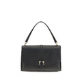 Ferragamo Black Calf Leather Bos Taurus Shoulder Bag