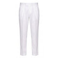 Malo White Cotton Men Pant