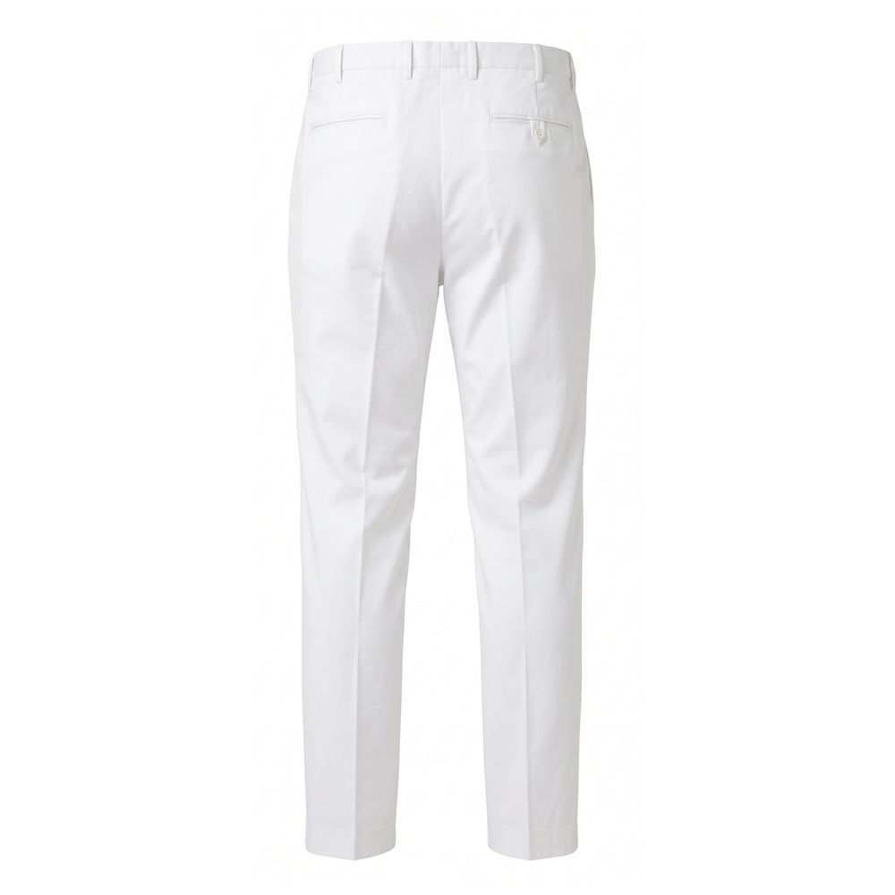 Malo White Cotton Men Pant
