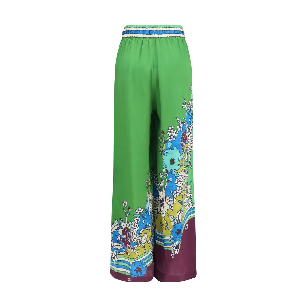 Alemais Multicolor Silk Casual Pants