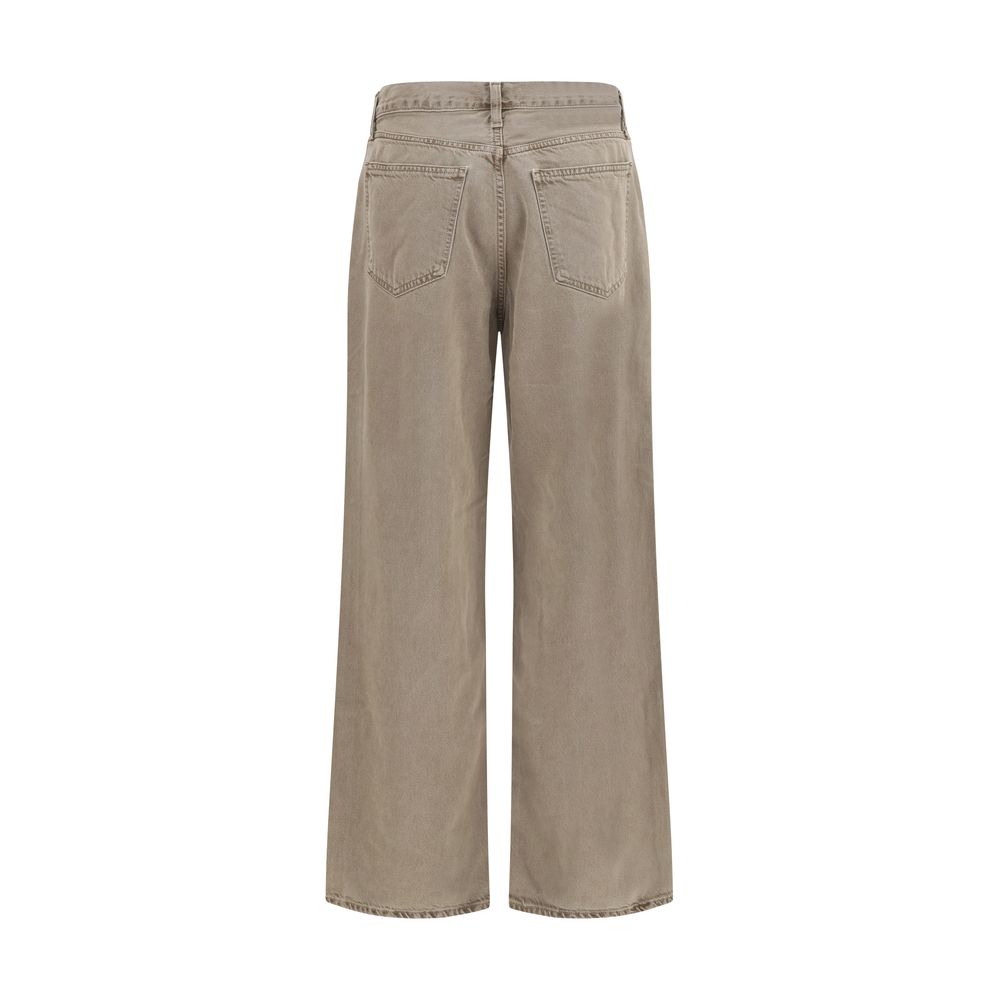 Agolde Brown Cotton Casual Pants
